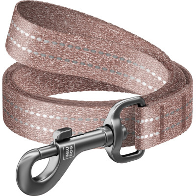 Повідок для собак WAUDOG Re-cotton світловідбивний L-XXL Ш 25 мм Д 500 см коричневий (40176) Вінниця - фото 1