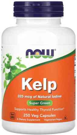 Ламінарія Now Foods Kelp 250 вегетаріанських капсул Київ