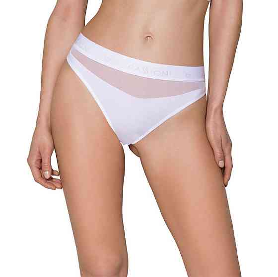 Трусики з прозорою вставкою Passion PS006 PANTIES M, white Sex Aura Київ