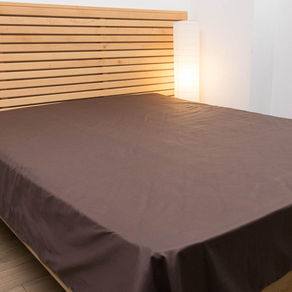 Комплект постільної білизни двоспальний Сатин Гладкий 135 г/м2 YouStar (Шоколад) 2 х 50х70 Суми - фото 5