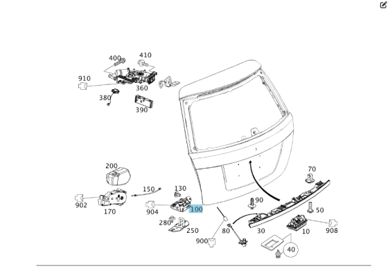Mercedes-Benz  A2047400335 Замок кришки багажника C-Class Estate S204 GLK X204 Одесса
