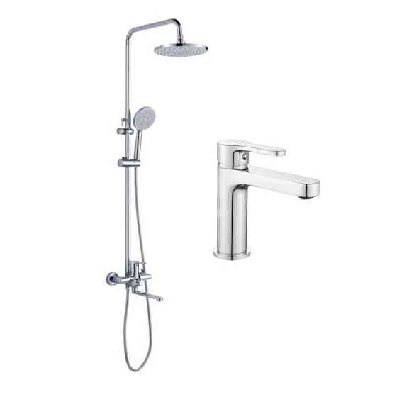 Акционный набор Lidz:Astra 001F Смеситель для раковины LDAST001FCRM48085+Astra 1030 Душевая система универсальная на три Киев