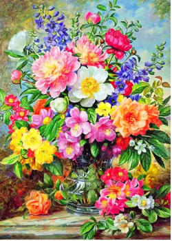 Алмазна картина Квіти натюрморт Strateg розміром 30х40 см кр (JSDF73524) без підрамника, шт Київ - фото 1