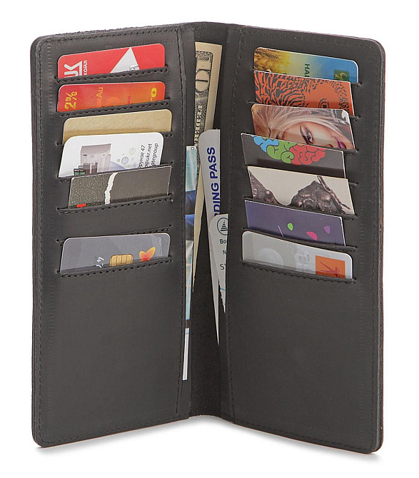 Гаманець з вінтажній шкіри Чорний (SHVIGEL) Київ - фото 13