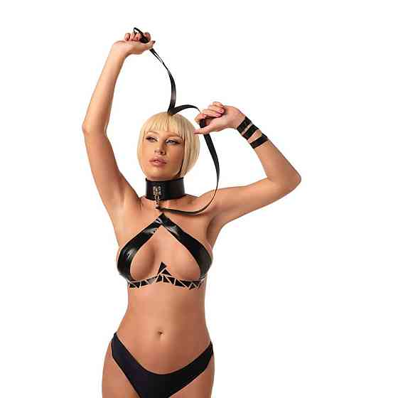 Нашийник Fantasy з м'якою підкладкою та знімним повідцем Sex Aura Київ