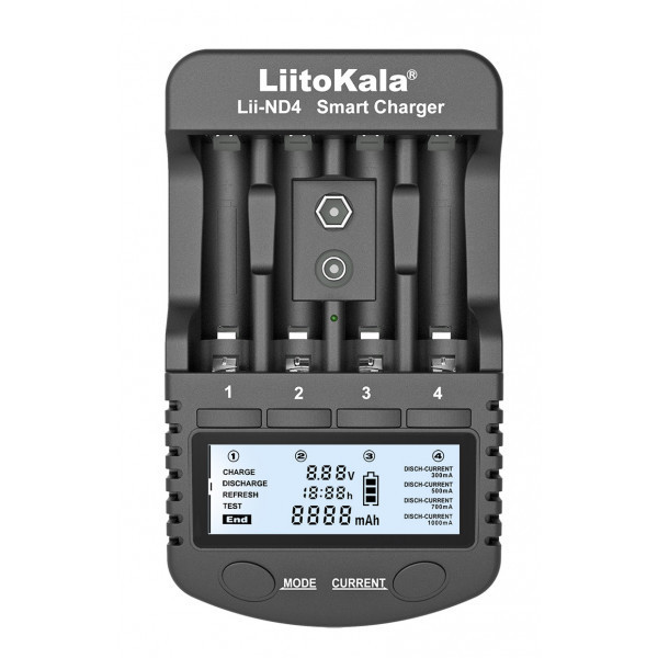 Зарядний пристрій LiitoKala Lii-ND4, 4x(NiMH/NiCd) + 1*9V(крона), discharge function (Lii-ND4) Киев - изображение 1