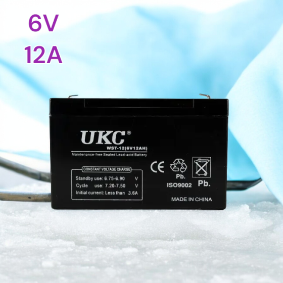 Свинцево-кислотний Акумулятор BATTERY 6V 12A UKC Одеса