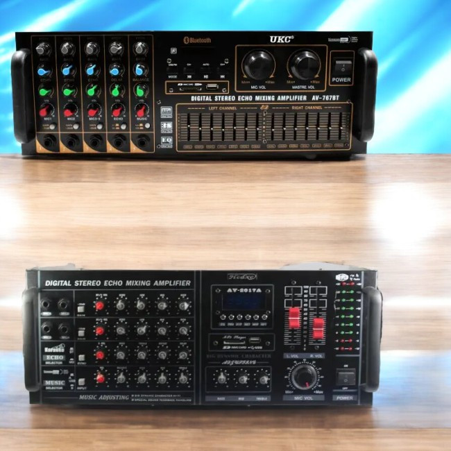 Універсальний підсилювач звуку AMP 747BT з Bluetooth, USB, SD, FM, пультом та стереовиходом Одеса - фото 1