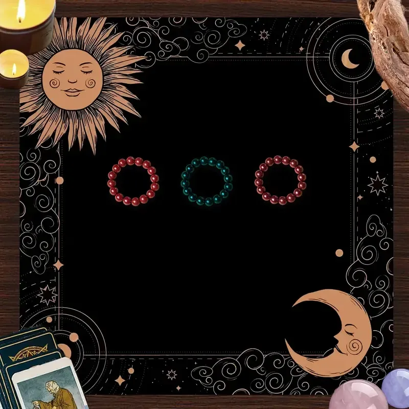 Вівтарна скатертина Сонце й Місяць – скатертина для Таро та ритуалів 49×49 см Київ - фото 3