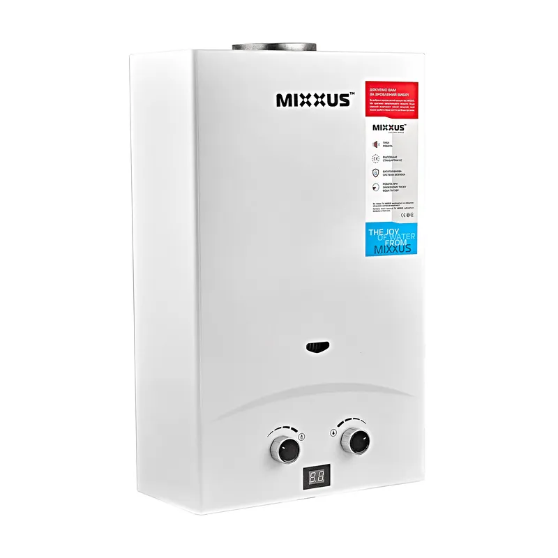 Газова колонка MIXXUS GWH-0110 BASIC WHITE димохідна 10 л/хв    ( WH0022 ) 27106 Харків - фото 1