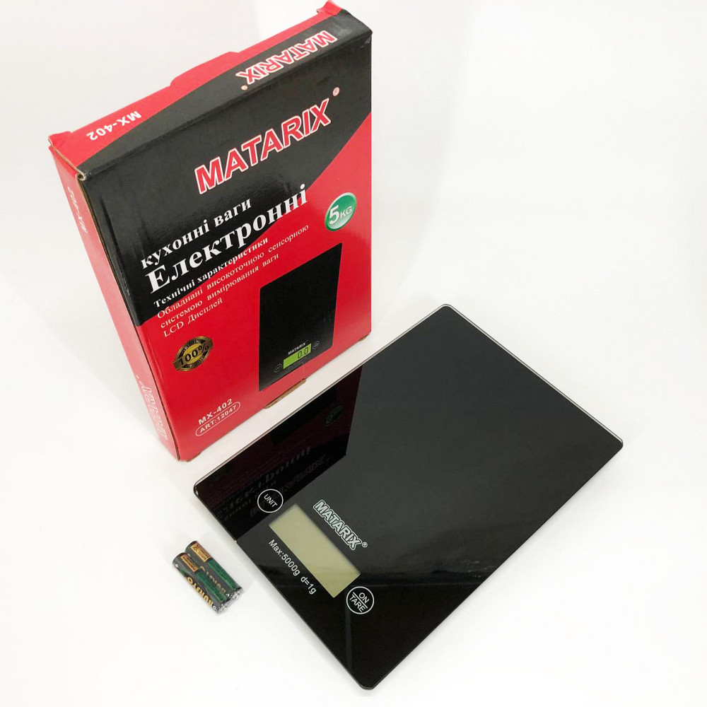 Кухонні ваги з функцією скидання тари Matarix MX-402 5 кг, Електронні ваги для приготування їжі HJ-67 Львів - фото 2