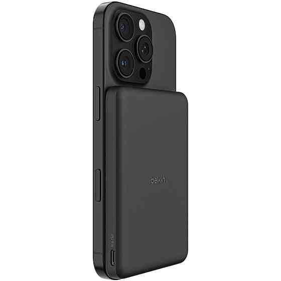 Універсальна мобільна батарея Belkin Power Bank Slim Magnetic 5000 mAh 15 W Black (BPD010HQBK) ( 10343 ) Харків