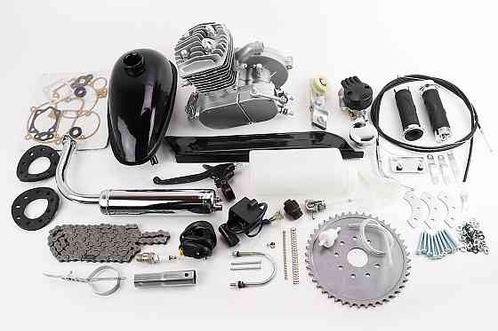 Двигун велосипедний 2Т + комплект для встановлення, СІРИЙ Київ