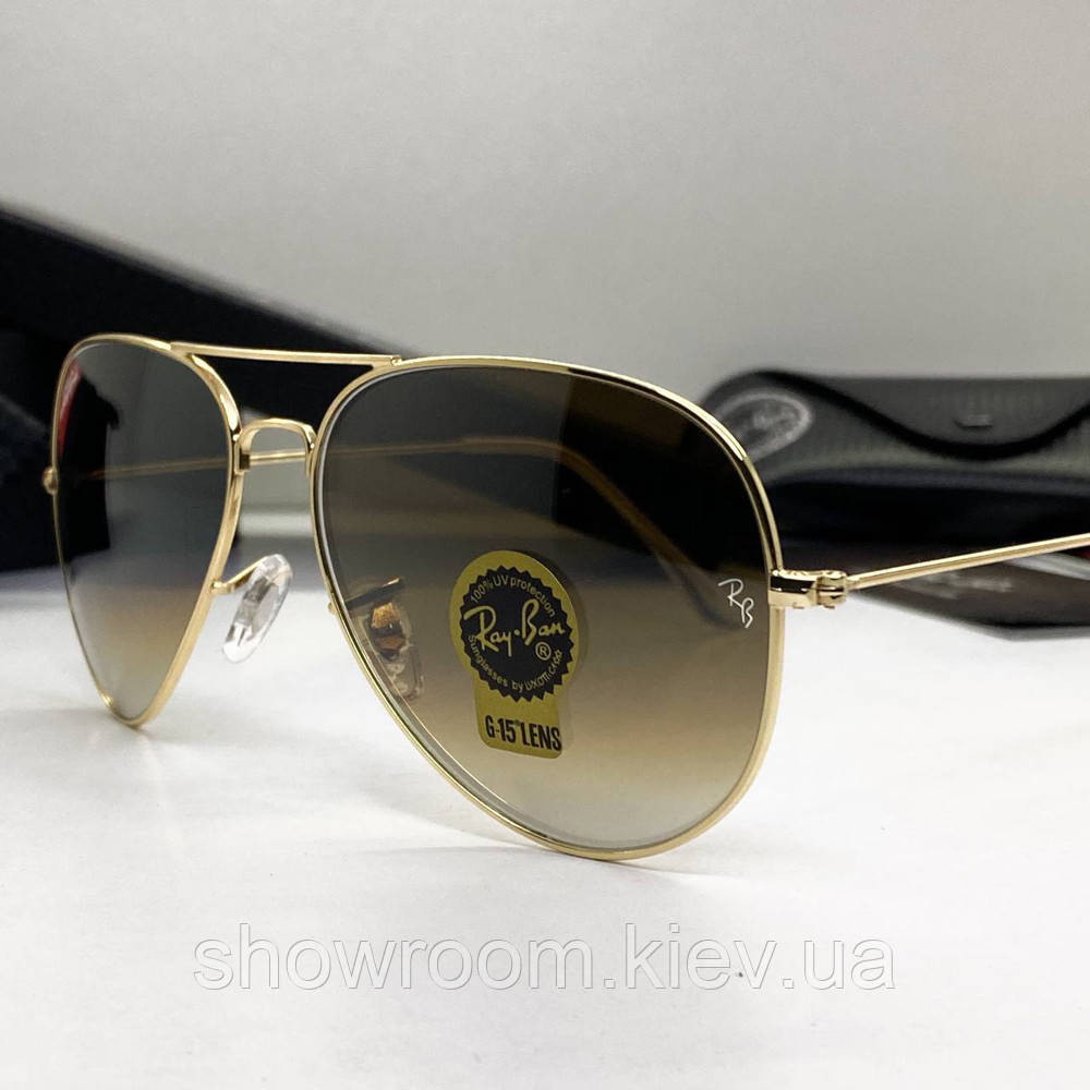 Чоловічі сонцезахисні окуляри RAY BAN aviator (2911) Київ - фото 4