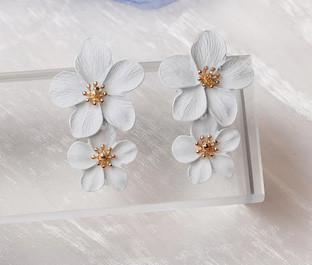 Сережки модні літні Гібіскус Київ - фото 1