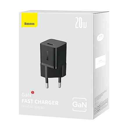 Мережевий зарядний пристрій Baseus GaN5 Fast Charger(mini) 1C 20W EU Black (CCGN050101) Київ