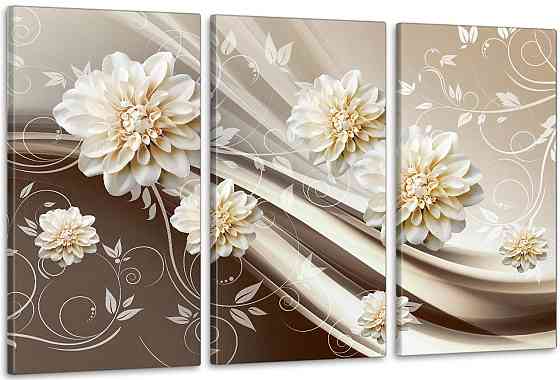 Модульна картина у вітальню/ спальню Квіти  ART-220_3A Київ