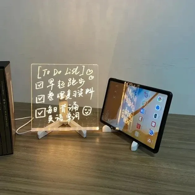 3D акрилова світлодіодна дошка для нотаток з підсвічуванням та маркером для офісу та будинку Одеса - фото 3