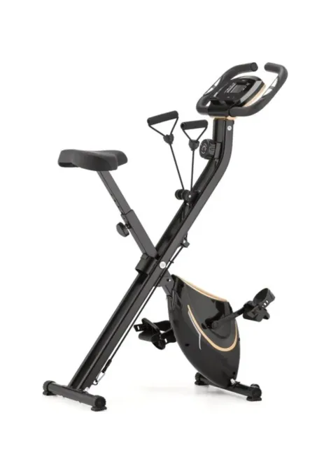 Велотренажер магнитный Gymtek FX600 складной с эспандерами черный с желтым Киев - изображение 1