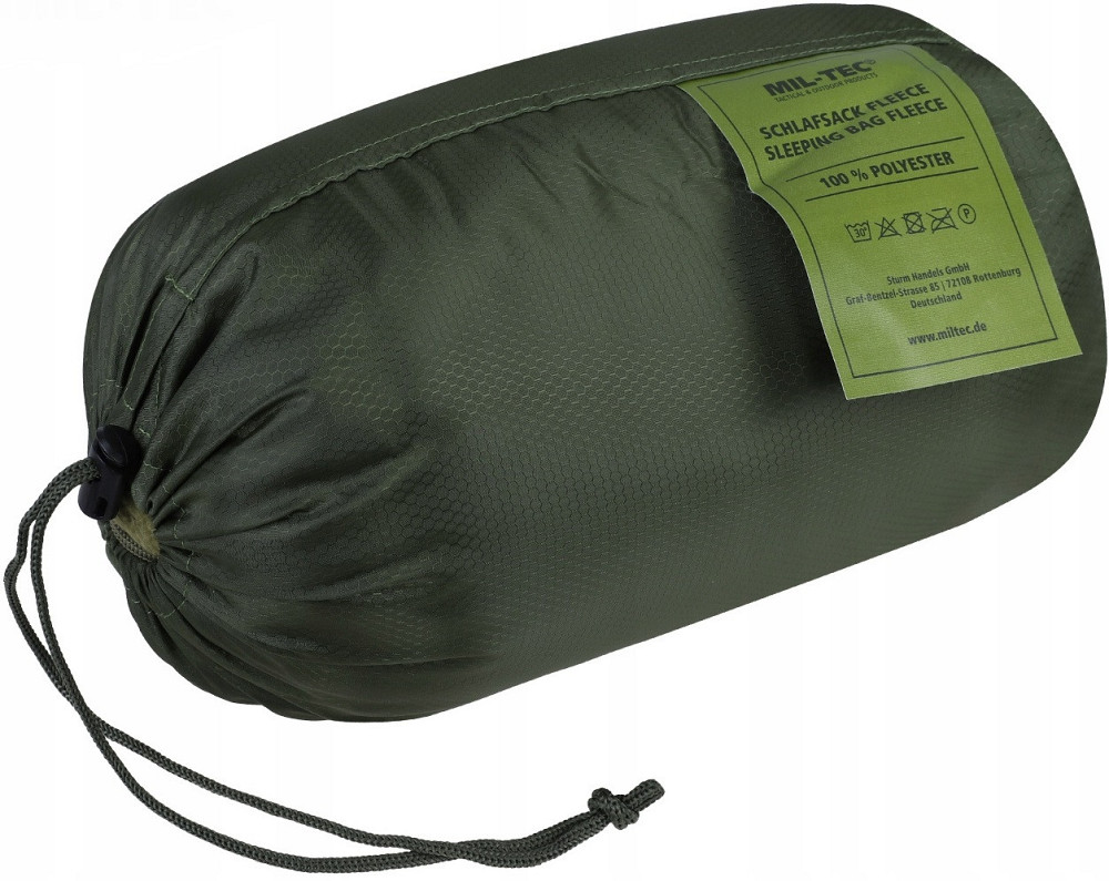 Універсальний флісовий утеплювач для спального мішка з чохлом Mil-Tec від Sturm (14114001) Olive Нововолинськ - фото 9
