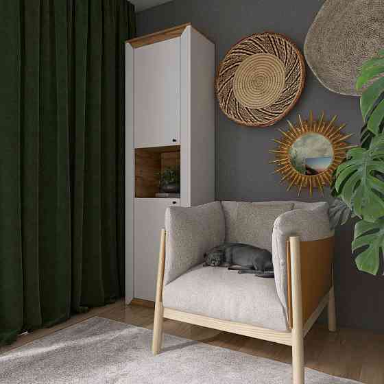 Пенал відкритий Еверест Нордік-600 Білий + Дуб крафт золотий (DTM-5533) Львів