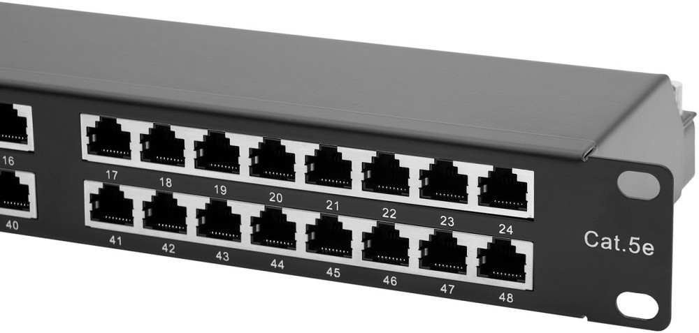Патч-панель GEAR мережева RJ-45 19" 1U KeyStone 48 портів (GPP-STP1U48P) Київ - фото 14