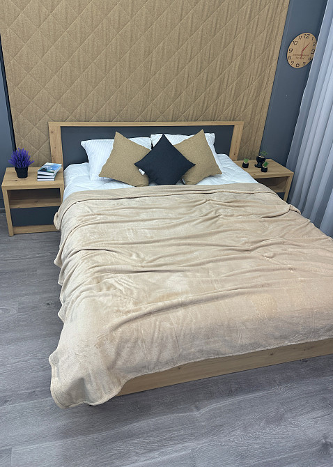 Плед-покривало Decorator WellSoft 200х220 см однотонний Бежевий (87-270) Київ - фото 6