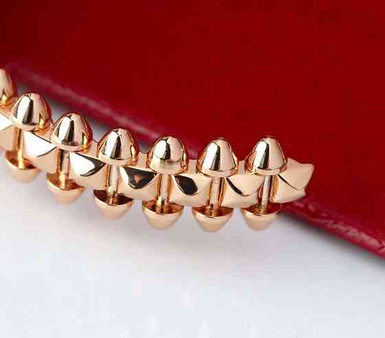 Cartier сережки біле, лимонне, рожеве золото Одеса