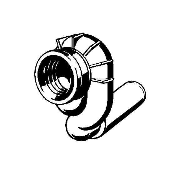 Сифон для пісуара боковий VIEGA пластик вбудований боковий 90° (жовтий) 492465 Київ