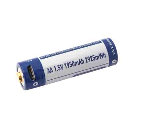 Аккумулятор Keeppower AA 14500 1,5В 1950 mAh с micro USB (Синий с белым) Киев