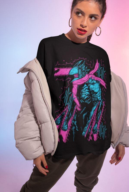 Футболка аниме Человек-бензопила оверсайз (S/M/L) Черний AnimeJ1084 Днепр - изображение 5