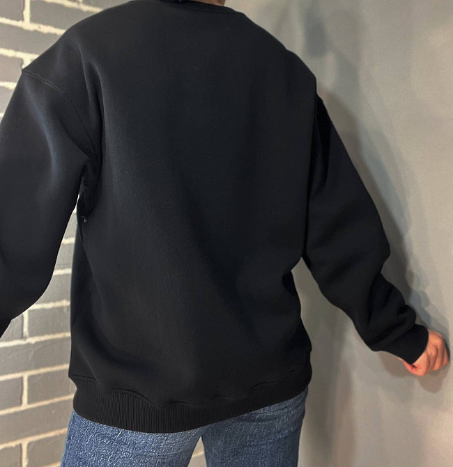 Світшот жіночий Pepper&mint 24-18 вишивка птахи оверсайз утепленний чорний, чорний, M Київ - фото 15