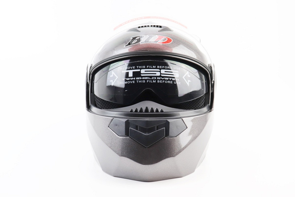 Шолом модуляр, закритий з відкидним підборіддям+відкидні окуляри BLD-159 S (55-56см), СІРИЙ глянець Київ - фото 6