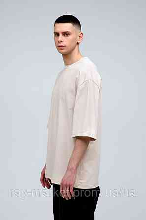 Футболка оверсайз RAY OVERSIZE мужская бежевая (U0104M-Cream) Киев