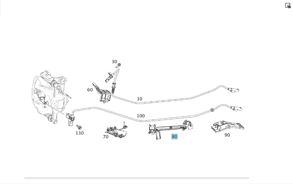 Mercedes-Benz  A2465462980 Утримувач проводу датчика ABS переднього лівого на нижньому важелі CLA Shooting Brake X117 CLA C117 GLA X156 Одеса - фото 2