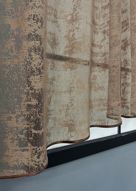 Кухонна арка VR-Textil № 000к жакард "Мармур Al-1" коричневий 280х170 см (51-230) Київ - фото 7