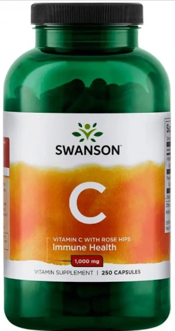 Вітамін C із шипшиною Swanson Vitamin C with Rose Hips 1000 mg 250 капсул Київ - фото 1