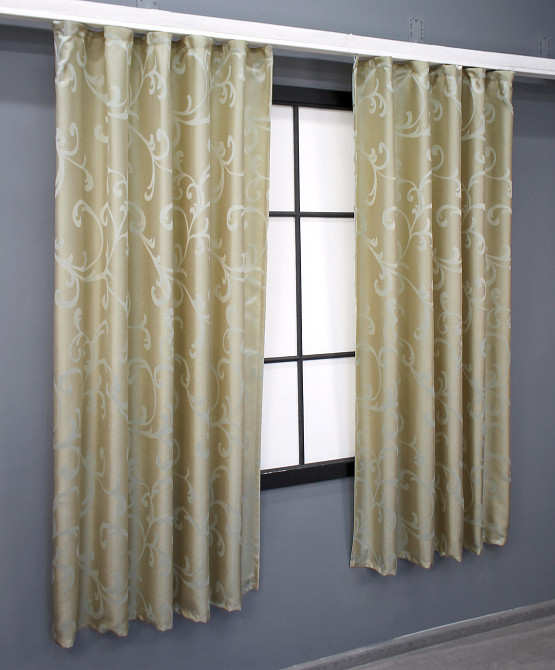 Комплект коротких штор VR-Textil Жаккард Allure № 1614ш Бежевый 130х170 см 2 шт (35-0272) Киев - изображение 3