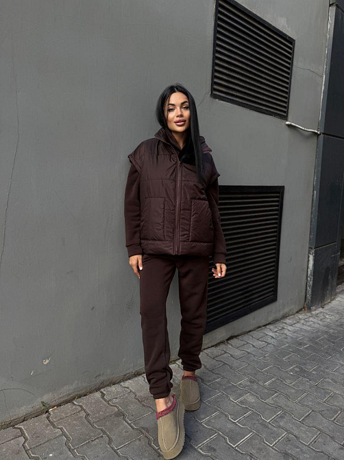 Женский теплый костюм тройка (жилетка+штаны+худи) Одесса - изображение 4