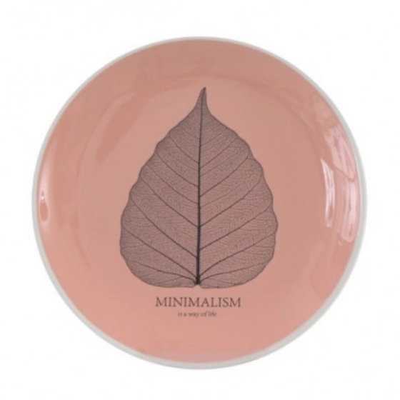 Тарілка десертна Minimalism 17,8см HTK-008 кораловий LIMITED EDITION Житомир