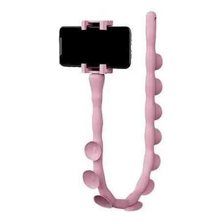 Гибкий держатель для телефона с присосками универсальный Cute Worm Lazy Holder. IH-339 Цвет: розовый Киев