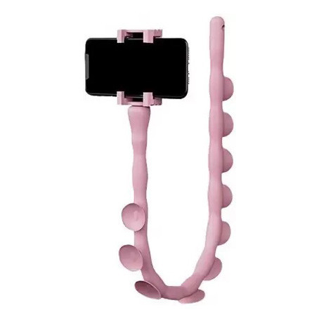 Гибкий держатель для телефона с присосками универсальный Cute Worm Lazy Holder. IH-339 Цвет: розовый Киев - изображение 6