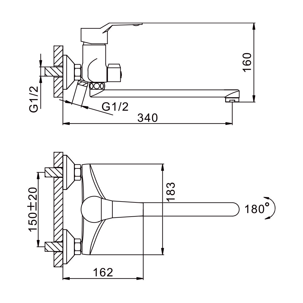 Змішувач для ванни FRAP F22063 з душовим гарнітуром, довгий Київ - фото 8