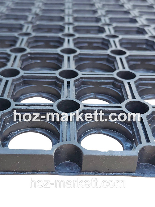 Коврик 100 см х 50 см х 1.5 см резиновый грязезащитный ячеистый сота Харьков - изображение 5