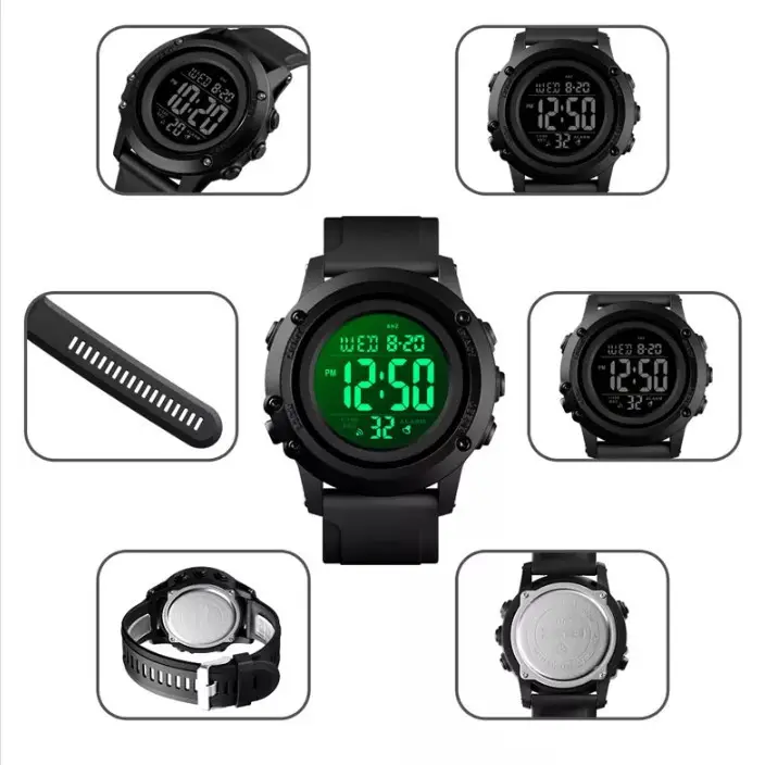 Чоловічий наручний годинник Skmei 1506 Чорний з чорним Вінниця - фото 7