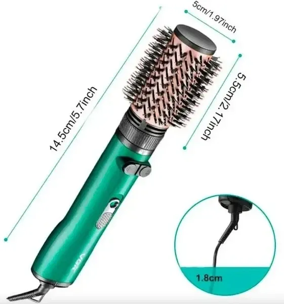Фен-щітка Hot Air Styler VGR V-493, 1000 Вт, 2 режими, 22 см, шнур 360°, що обертається, 2 м кабель, 4 насадки Одеса - фото 7