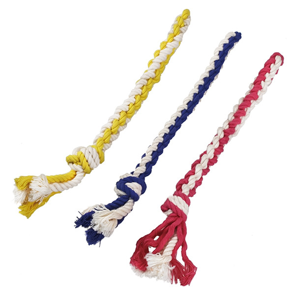 DoggyMan 2 Colos Cotton Stick ДОГГІМЕН КАНАТ ДВОКОЛІРНИЙ мотузкова іграшка для собак Київ - фото 1