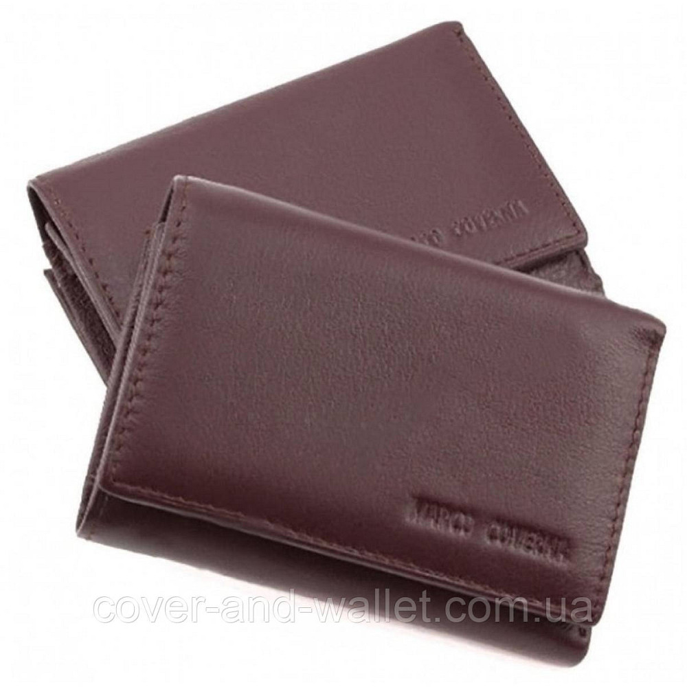 Компактний жіночий гаманець на магнітах у три складання Marco Coverna MC-1419 Коричневий Київ - фото 1