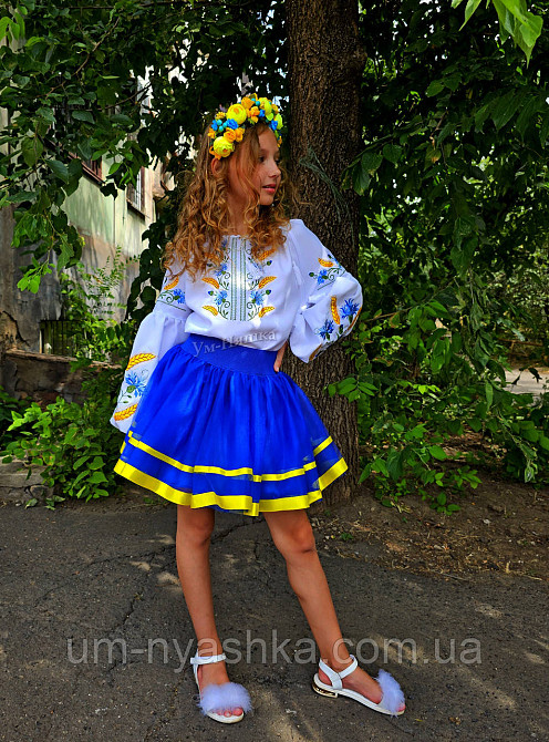 Дитяча вишиванка з волошками та колосками Кривий Ріг - фото 5