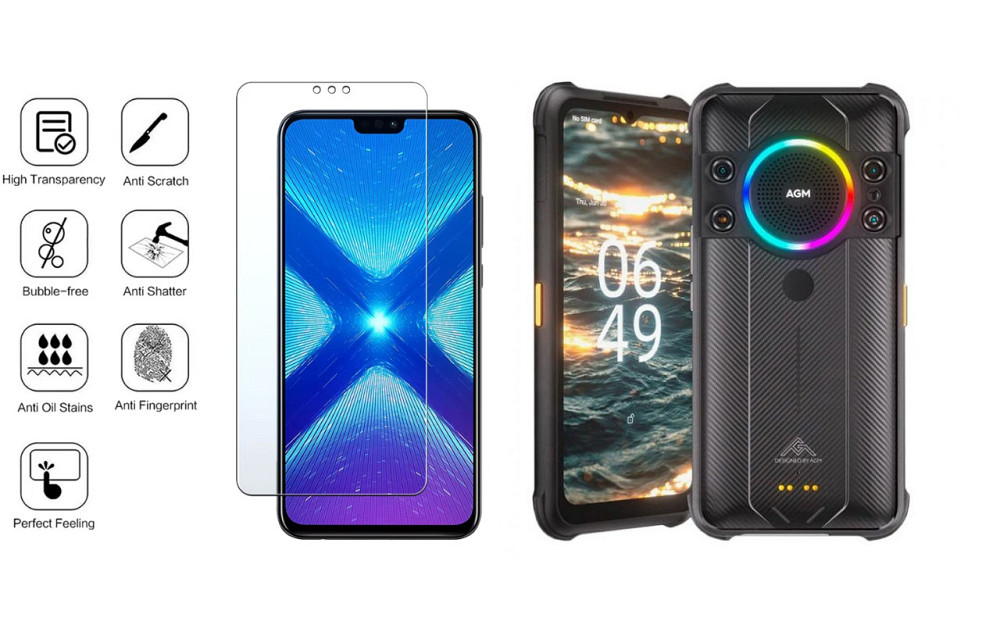 Защитное стекло NeoGlass для AGM H5, AGM H5 Pro – ультрапрозрачное и устойчивое Киев - изображение 4